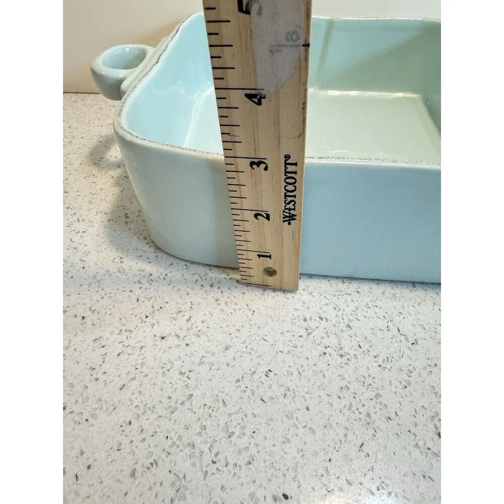Vietri Italian Rectangle Ceramic Baking Dish Aqua 8